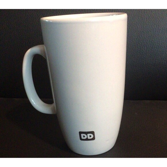 DUNKIN DONUTS Tall Coffee Mug Cup-White - Picture 3 of 5